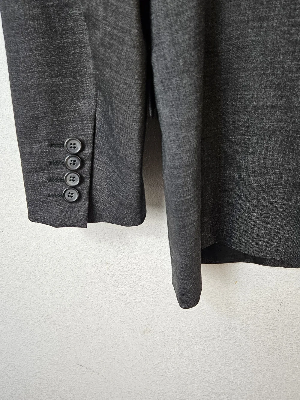 Relative Men's Dark Gray Classic Single-Breasted Blazer Made In Italy